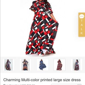 Plus size maxi dress. Floor length casual dress.
